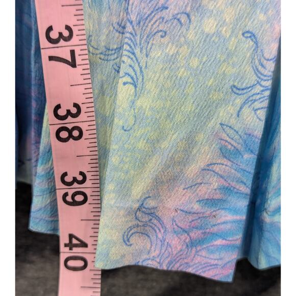 VINTAGE Haybrooke Classic - Blue Floral, Sleeveless, Zip Back, Pleated, Belted - Picture 7 of 10